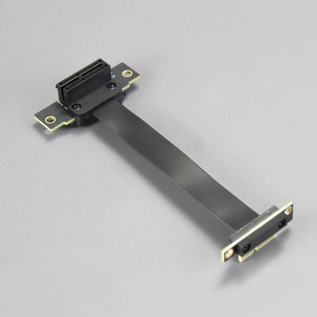 Alt view image 2 of 7 - 100mm PCIe 3.0 X1 Riser Cable for M.2, WiFi, Firewire, USB, Sound Cards, etc