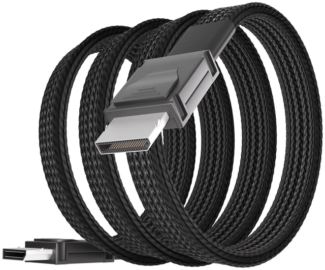 Main image of 900mm Oculink Cable PCIe 4.0 SFF-8611 4i Male Extension Cable for Oculink eGPU onexGPU Mini PC SSD