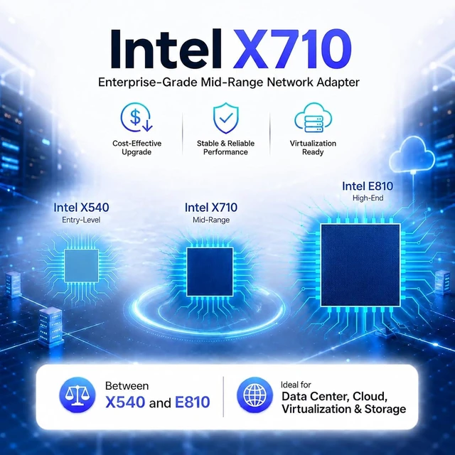 Alt view image 4 of 7 - ST7219 Quad 10GbE SFP+ Network Card, Intel XL710-BM1, PCIe x8