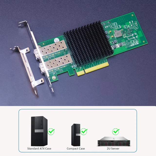 Alt view image 5 of 7 - ST7443 Dual 25GbE SFP28 NIC, Broadcom BCM57414, RDMA, PCIe x8