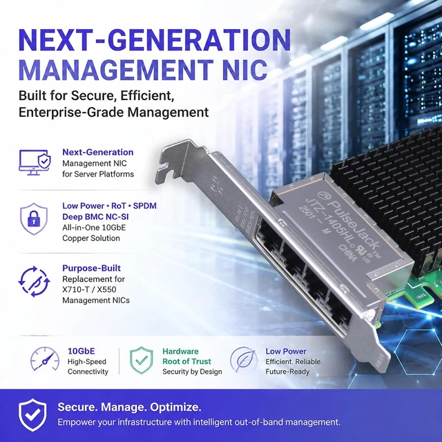 Alt view image 2 of 7 - ST7561 4-Port 10Gb PCIe 4.0 x8 Network Card, Intel E610
