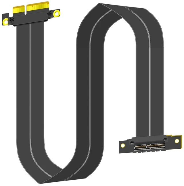 Main image of 600mm PCIe 3.0 X4 Riser Cable for M.2, WiFi, Firewire, USB, Sound Cards, etc