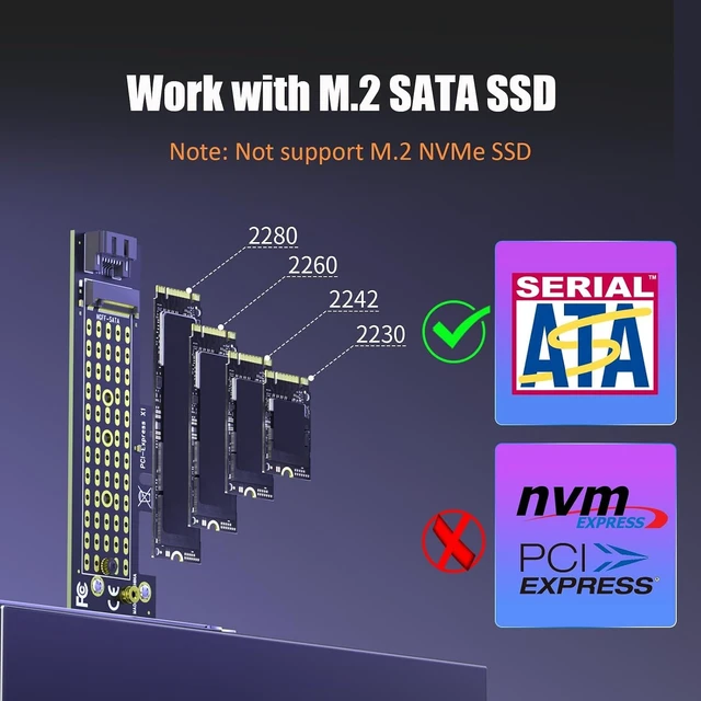 Alt view image 4 of 7 - PA09-SA M.2 SATA Adapter for M.2 NGFF SATA SSD