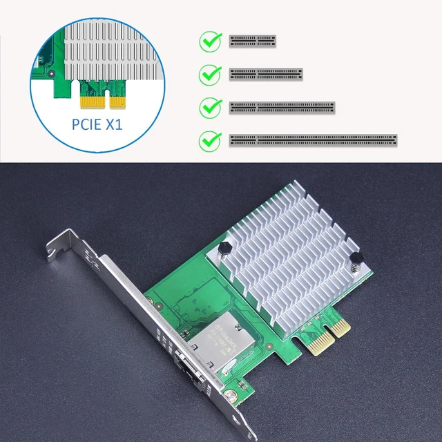 Alt view image 6 of 7 - ST7532 10Gb PCIe 4.0 x1 Network Card, Marvell AQC113 RJ45 NIC