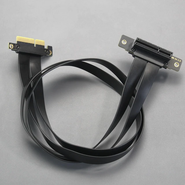 Alt view image 7 of 7 - 600mm PCIe 3.0 X4 Riser Cable for M.2, WiFi, Firewire, USB, Sound Cards, etc