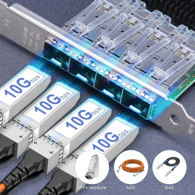 Alt view image 3 of 7 - ST7322 Quad 10GbE SFP+ NIC, Broadcom BCM57840, PCIe 3.0 x8, Toe