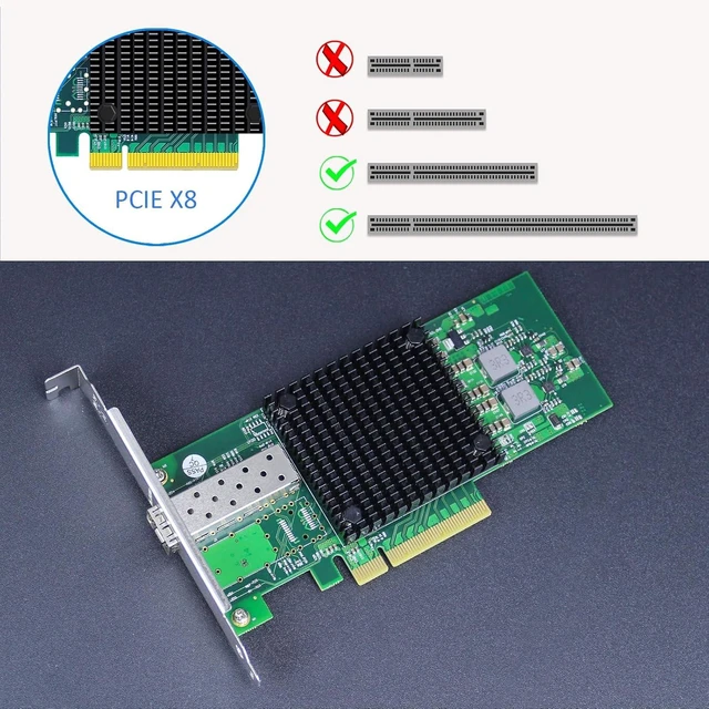 Alt view image 6 of 7 - 10Gb PCIe Network Card, Mellanox ConnectX-3, 1-Port SFP+, RoCE
