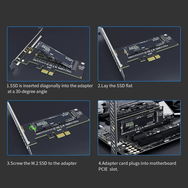 Alt view image 7 of 7 - PA19-X1 M.2 NVMe to PCIe 5.0 X1 Adapter