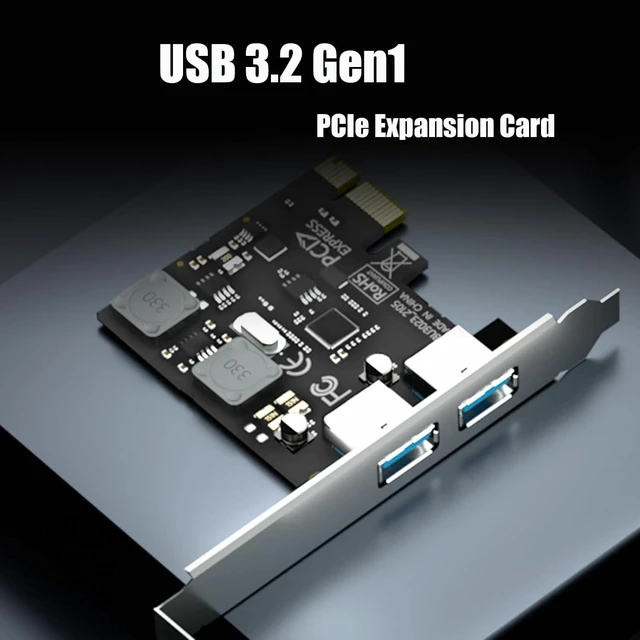 Alt view image 2 of 7 - U3023 2-Port PCIe USB 3.0 Card, USB 3.2 Gen 1 5Gbps, PCIe x1