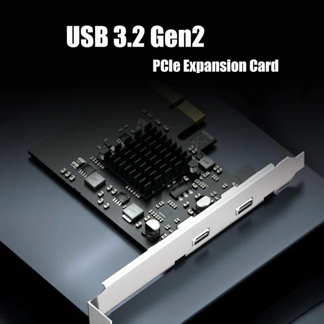 Alt view image 2 of 7 - U3142C 2-Port 10Gbps PCIe USB C Card, USB 3.2 Gen 2, PCIe x4