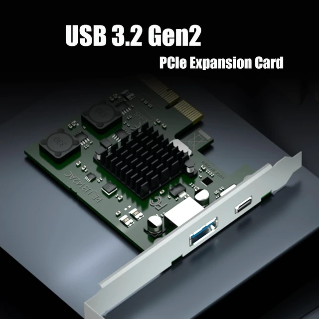 Alt view image 2 of 7 - U3142AC 10Gbps PCIe USB Card, USB-C and USB-A, USB 3.2 Gen 2