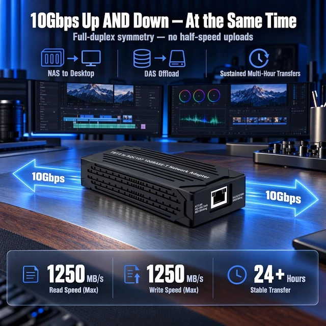 Alt view image 4 of 7 - ST7410 Thunderbolt 3 to 10Gb RJ45 Adapter, True 10Gbps PCIe