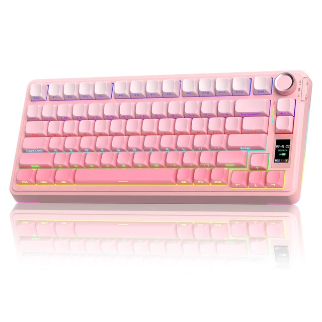 Alt view image 2 of 7 - Wireless Keyboard and Mouse Combo, S75 Pro Mechanical Keyboard+SC580 Wireless Mouse