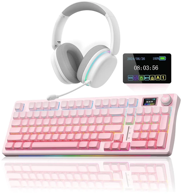Main image of Wireless Keyboard and Headset Combo, S98 Pro Mechanical Keyboard G7 Pro Wireless Headset