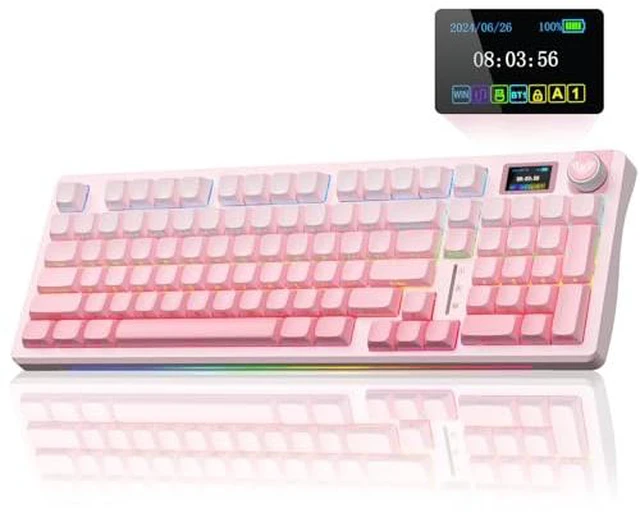 Alt view image 2 of 7 - Wireless Keyboard and Headset Combo, S98 Pro Mechanical Keyboard G7 Pro Wireless Headset