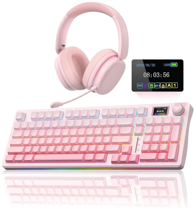 Main image of Wireless Keyboard and Headset Combo, S98 Pro Mechanical Keyboard G7 Pro Wireless Headset