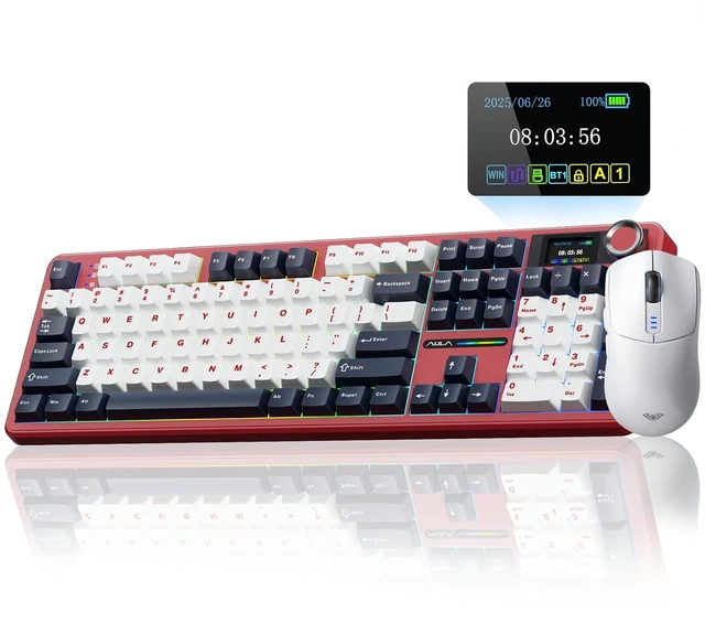 Main image of Wireless Keyboard and Mouse Combo, F108 PRO Full Size Keyboard SC580 Tri-Mode Gaming Mouse