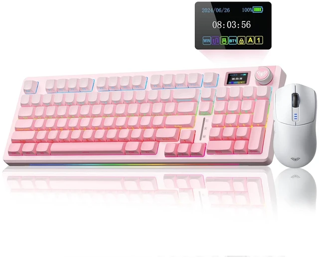 Main image of S98 Pro Wireless Mechanical Keyboard with Screen & Knob SC580 Wireless Gaming Mouse