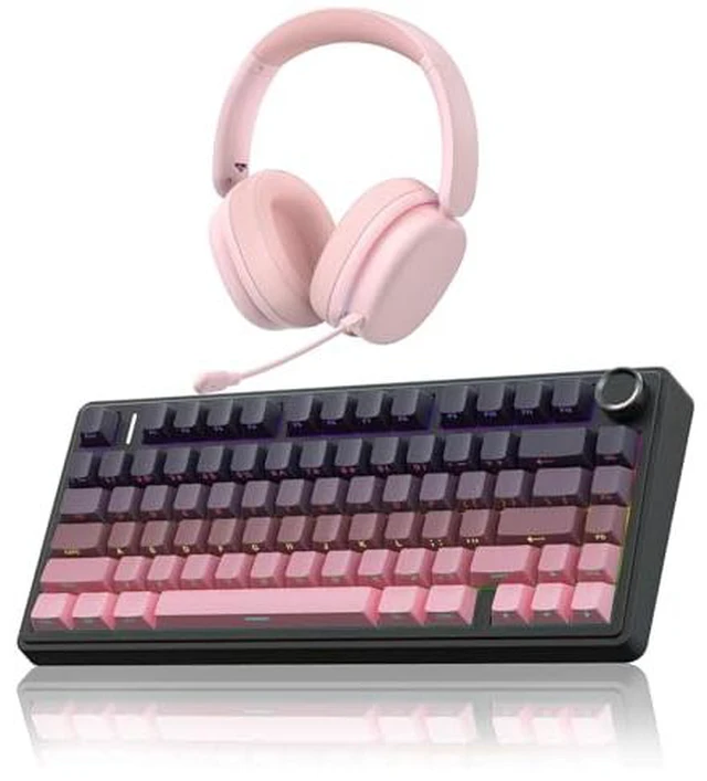 Main image of Wireless Keyboard and Headset Combo, F75 Pro Mechanical Keyboard G7 Pro Wireless Headset