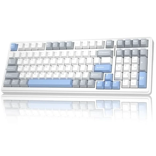 Alt view image 2 of 7 - Wireless Silent Keyboard and Headset Combo, F99 Silent Mechanical Keyboard G7 Pro Wireless Headset