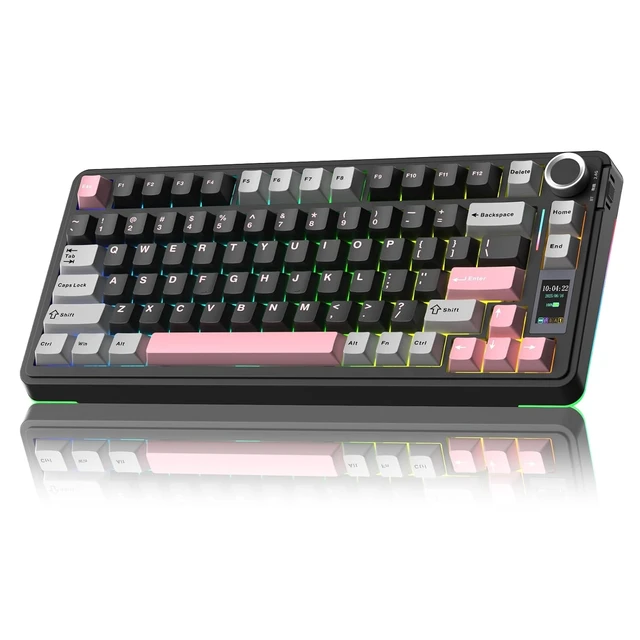Alt view image 2 of 7 - Wireless Keyboard and Mouse Combo, S75 Pro Mechanical Keyboard+SC580 Wireless Mouse