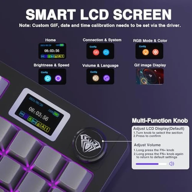 Alt view image 4 of 7 - Wireless Keyboard and Headset Combo, S98 Pro Mechanical Keyboard G7 Pro Wireless Headset