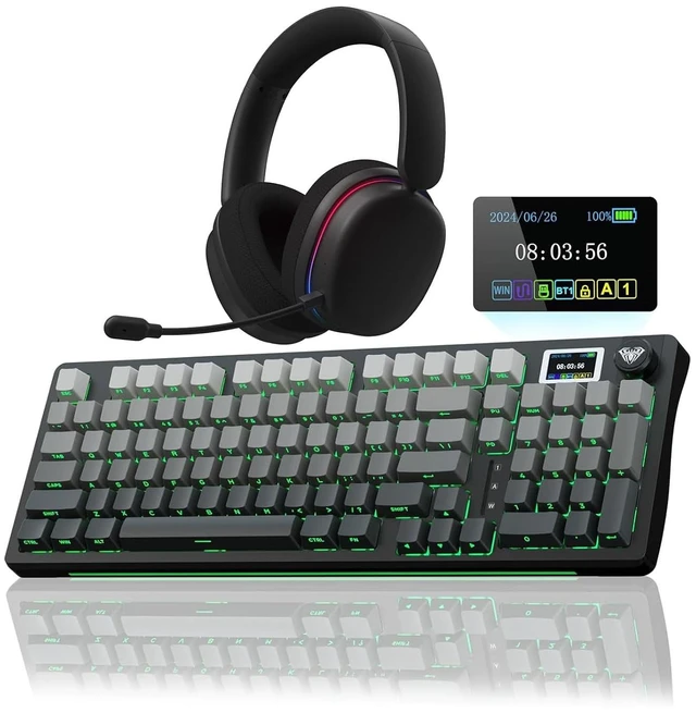 Main image of Wireless Keyboard and Headset Combo, S98 Pro Mechanical Keyboard G7 Pro Wireless Headset
