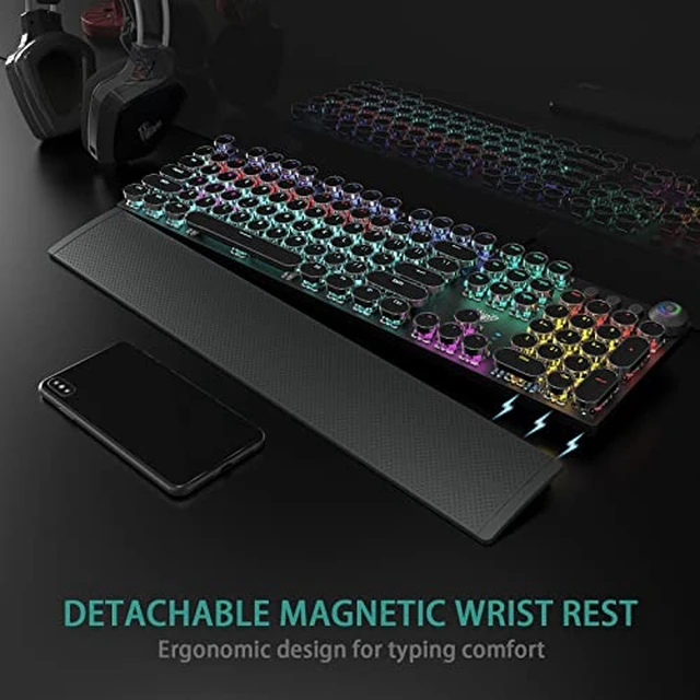 Alt view image 5 of 7 - Keyboard and Headset Combo, F2088 Mechanical Keyboard G7 Pro Wireless Headset