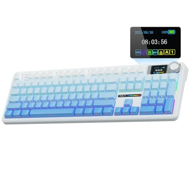 Alt view image 2 of 7 - Wireless Keyboard and Headset Combo, F108 Pro Full Size Mechanical Keyboard G7 Pro Wireless Headset