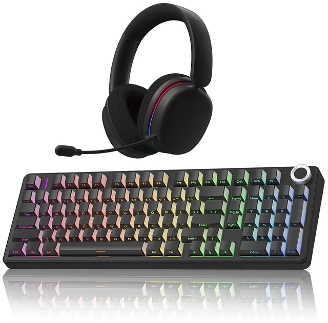 Main image of Wireless Keyboard and Headset Combo, F99 Pro Mechanical Keyboard G7 Pro Wireless Headset