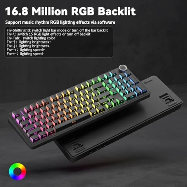 Alt view image 5 of 7 - Wireless Keyboard and Headset Combo, F99 Pro Mechanical Keyboard G7 Pro Wireless Headset