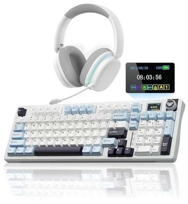 Main image of Wireless Keyboard and Headset Combo, S98 Pro Mechanical Keyboard G7 Pro Wireless Headset