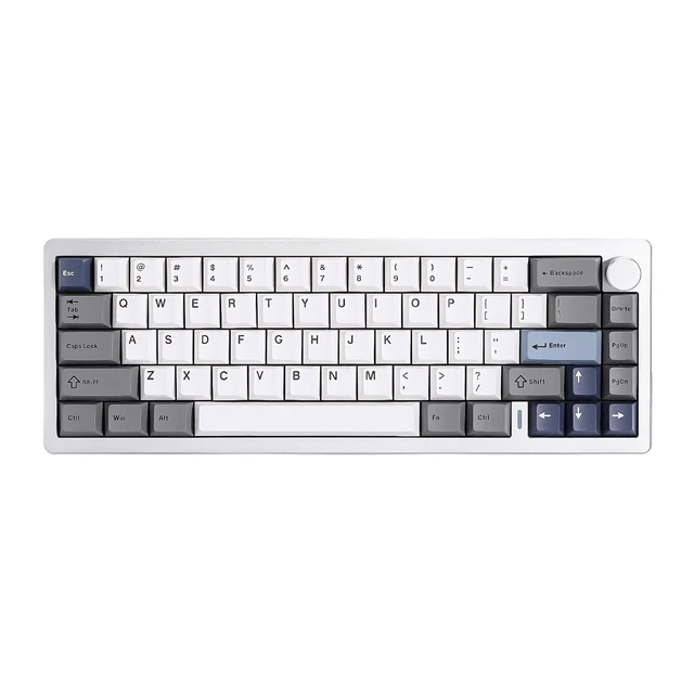 Alt view image 2 of 7 - AL68 Keyboard (Silver, Cocoa Cream V2),Spring Tea Keycap Cherry(Cherry Profile, Spring Tea)
