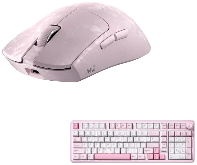 Main image of M2 Dual 8K Wireless Gaming Mouse (Pink), B98 PRO Wireless Mechanical Keyboard (Pink, Candy Switch)