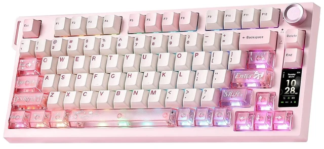 Main image of IF75 QMK VIA Wireless Mechanical Keyboard(Pink,Candy Switch)