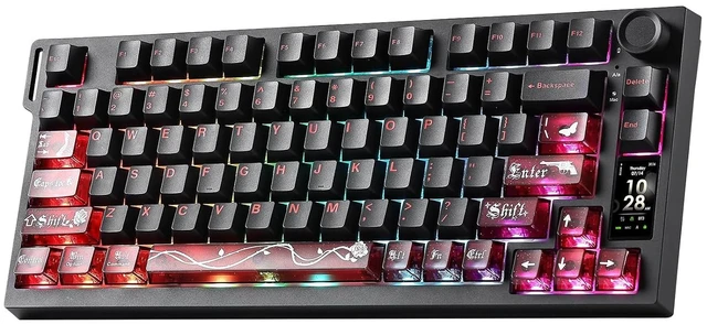 Main image of IF75 QMK VIA Wireless Mechanical Keyboard(Black,Onyx Gray Switch)
