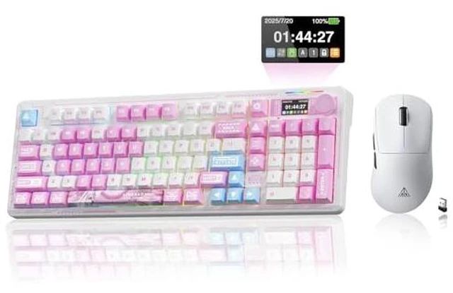 Main image of LINGBAO K98 Pro Wireless Keyboard and Mouse Combo for Gaming, Tri-Mode BT5.0/2.4G/USB-C Wired, 96% Mechanical Keyboard Hot-Swappable,24000 DPI Gaming Mouse for PC/Win/MAC