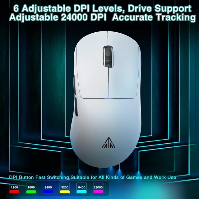 Alt view image 4 of 7 - SOLAKAKA SM850 Gaming Mouse Wireless 24000 DPI Lightweight PC Gamer Mice