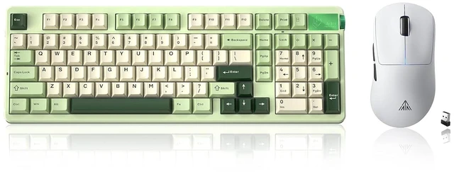 Main image of LEOBOG A98 Wireless Mechanical Keyboard and Mouse Combo, RGB Backlit Rechargeable 8000mAh Battery, Creamy Keyboard with Number Pad+ 2400DPI Mice, Programmable Keyboard Mouse with Software for PC Gamer