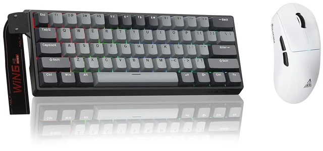 Main image of Aula WIN60 HE Pro- 60% Mechanical Gaming Keyboard Wired, Hall Effect Magnetic Switch Keyboard+SOLAKAKA SM850 Wireless Gaming Mouse24000 DPI Adjustable, Lightweight, Ergonomic Wireless Mouse
