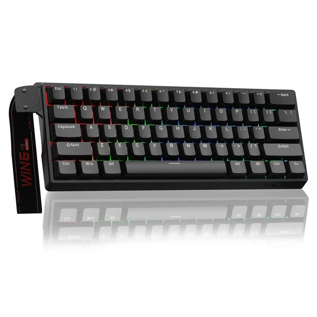 Alt view image 2 of 7 - Aula WIN60 HE Keyboard and Mouse Combo, 60% Mechanical Gaming Keyboard Wired, Magnetic Switch Rapid Trigger Mode, SM850 Wireless Mouse