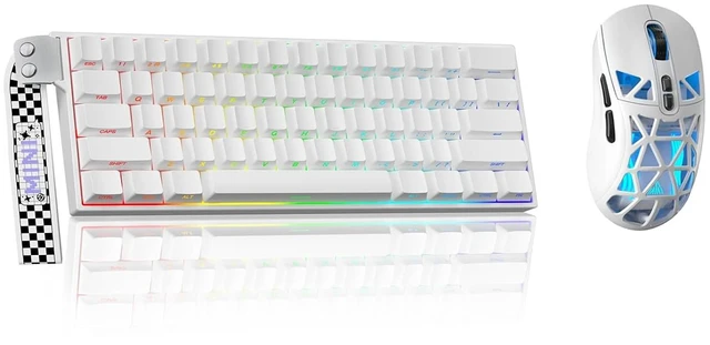 Main image of Aula MINI60 HE PRO - 60% Mechanical Gaming Keyboard Wireless, Hall Effect Magnetic Switch(White)+SM802 Wireless Gaming Mouse,24,000 DPI Max,Lightweight Computer Mouse for Laptop/PC