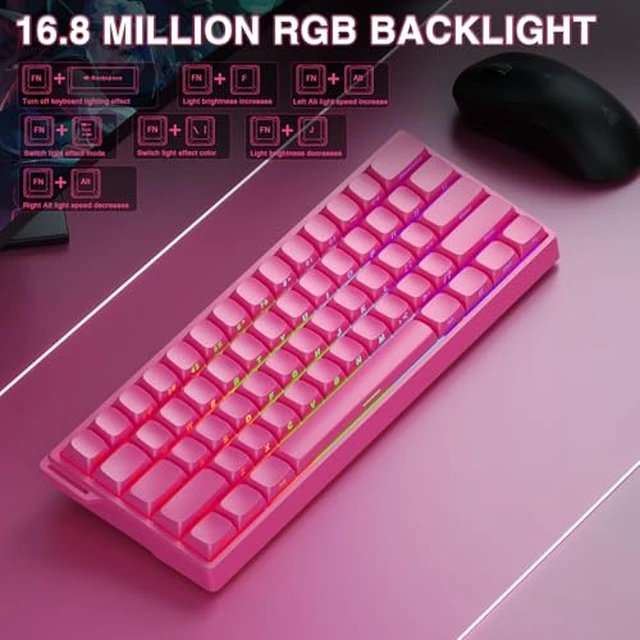 Alt view image 4 of 7 - Aula WIN60 HE Pro- 60% Mechanical Gaming Keyboard Wired, Hall Effect Magnetic Switch Keyboard+SOLAKAKA SM850 Wireless Gaming Mouse24000 DPI Adjustable, Lightweight, Ergonomic Wireless Mouse