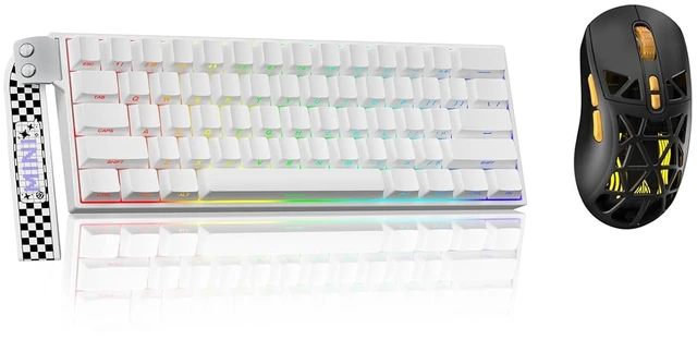 Main image of Aula MINI60 HE PRO - 60% Mechanical Gaming Keyboard Wireless, Hall Effect Magnetic Switch(White)+SM802 Wireless Gaming Mouse,24,000 DPI Max,Lightweight Computer Mouse for Laptop/PC