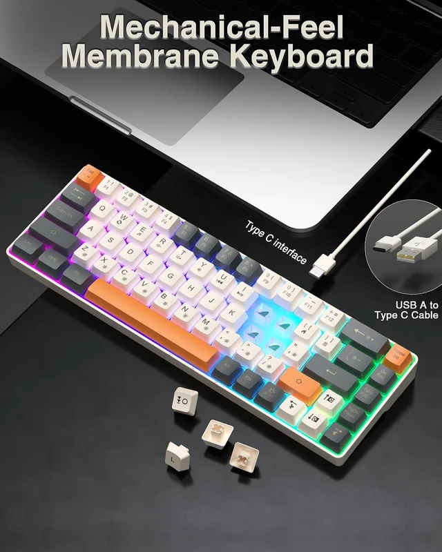 Alt view image 4 of 7 - 60% Keyboard Wired Gaming Keyboard & SM850 Gaming Wireless Mouse