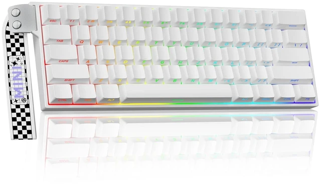 Main image of Aula MINI60 HE PRO Wireless Gaming Keyboard 60%,Hall Effect Rapid Trigger Magnetic Keyboard,8000Hz Polling,Tri-Mode(BT5.0/2.4GHz/USB-C),RGB Hot Swappable Compact Mechanical Keyboard for Gamer(White)