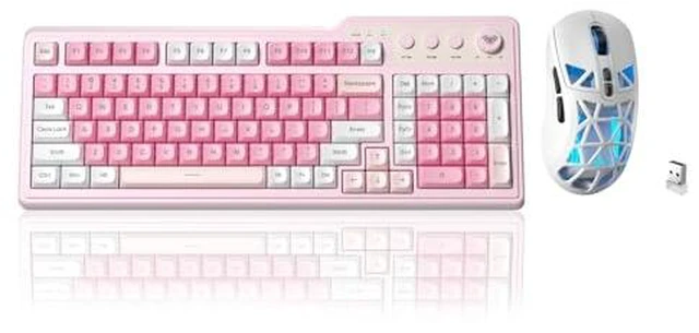 Main image of Aula F3099 Wireless Keyboard with Media Knob RGB Backlit Gaming Keyboard +SOLAKAKA SM802 Wireless Gaming Mouse