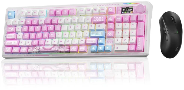 Main image of LINGBAO K98 PRO Anime Mechanical Wireless Gaming Keyboard +SM850 Mouse Set