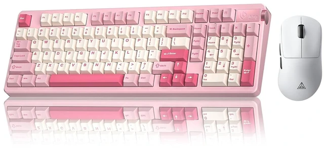 Main image of LEOBOG A98 Wireless Mechanical Keyboard, Tri-Mode BT5.0/2.4GHz/USB-C, Creamy Keyboard with Number Pad +SOLAKAKA SM850 - Wireless Gaming Mouse - Programmable Buttons,24000 DPI Adjustable, Lightweight,