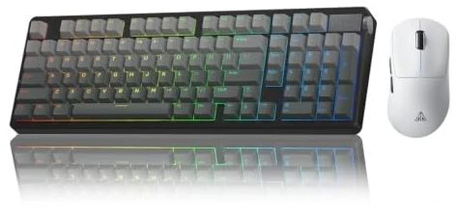 Main image of LEOBOG A98 Wireless Mechanical Keyboard and Mouse Combo, RGB Backlit Rechargeable 8000mAh Battery, Creamy Keyboard with Number Pad+ 2400DPI Mice, Programmable Keyboard Mouse with Software for PC Gamer